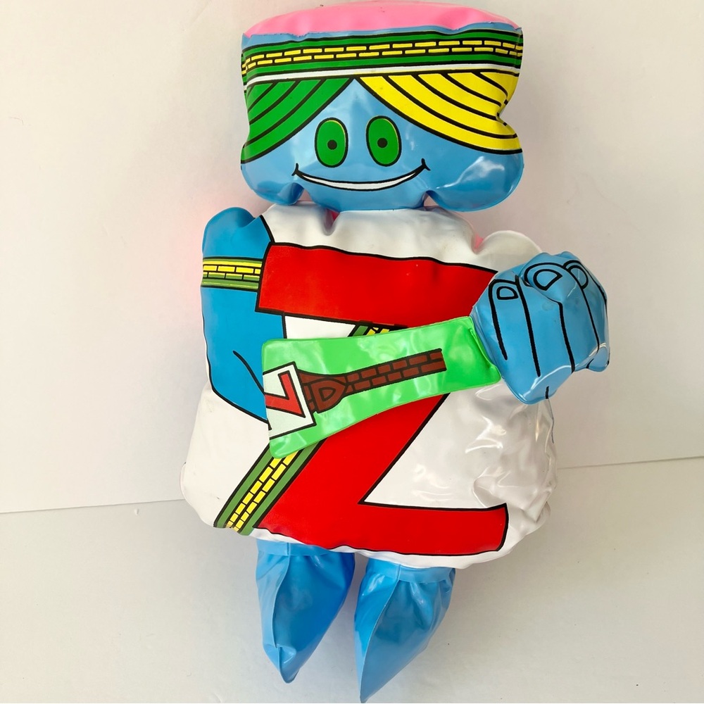 Vintage 1971 The Letter People Inflatable Alphabet 13” Mr Z